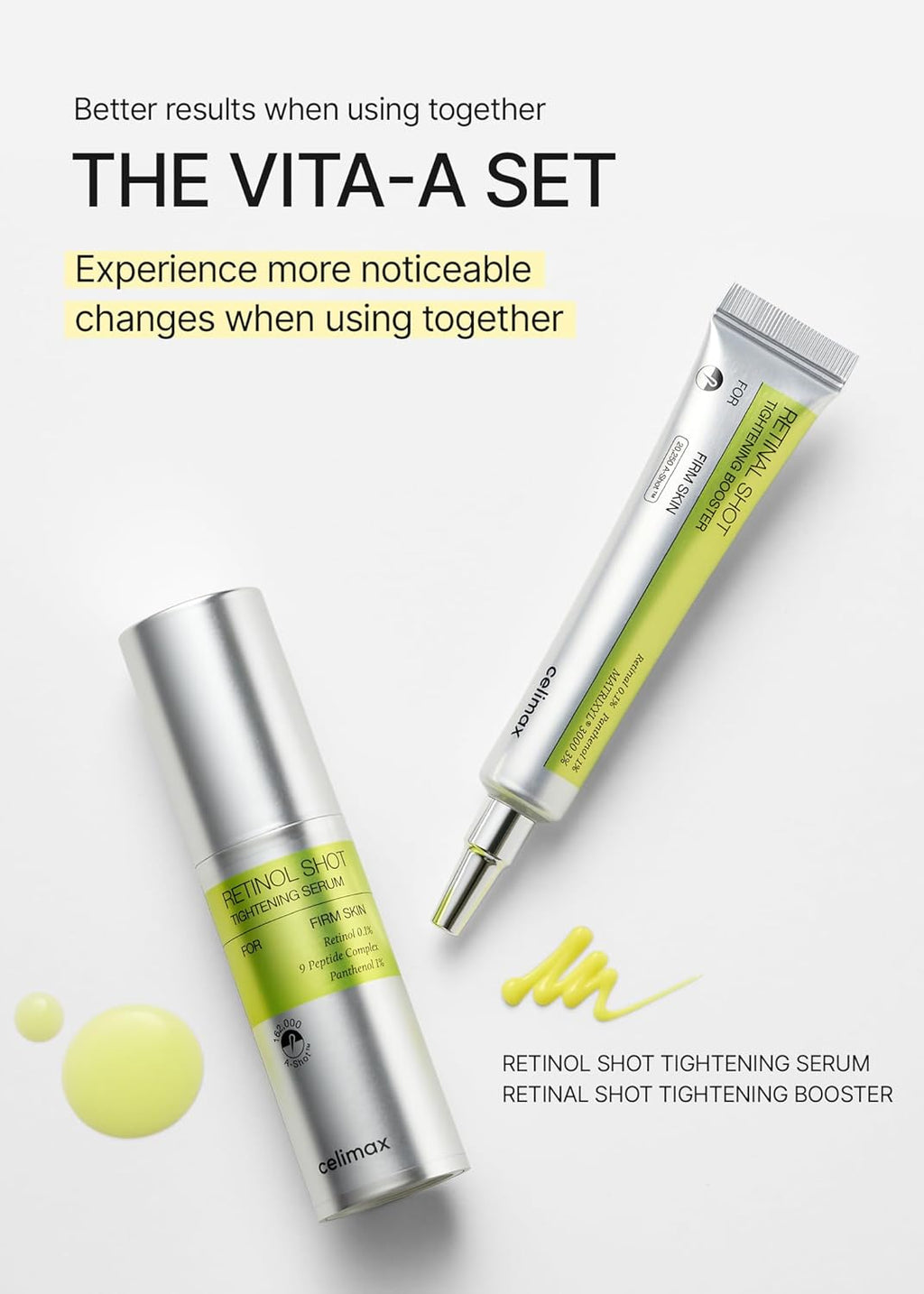 Celimax the Vita a Retinal Shot Tightening Booster | Pore Minimizer, Wrinkles & Fine Lines, Firmer Skin, 15Ml
