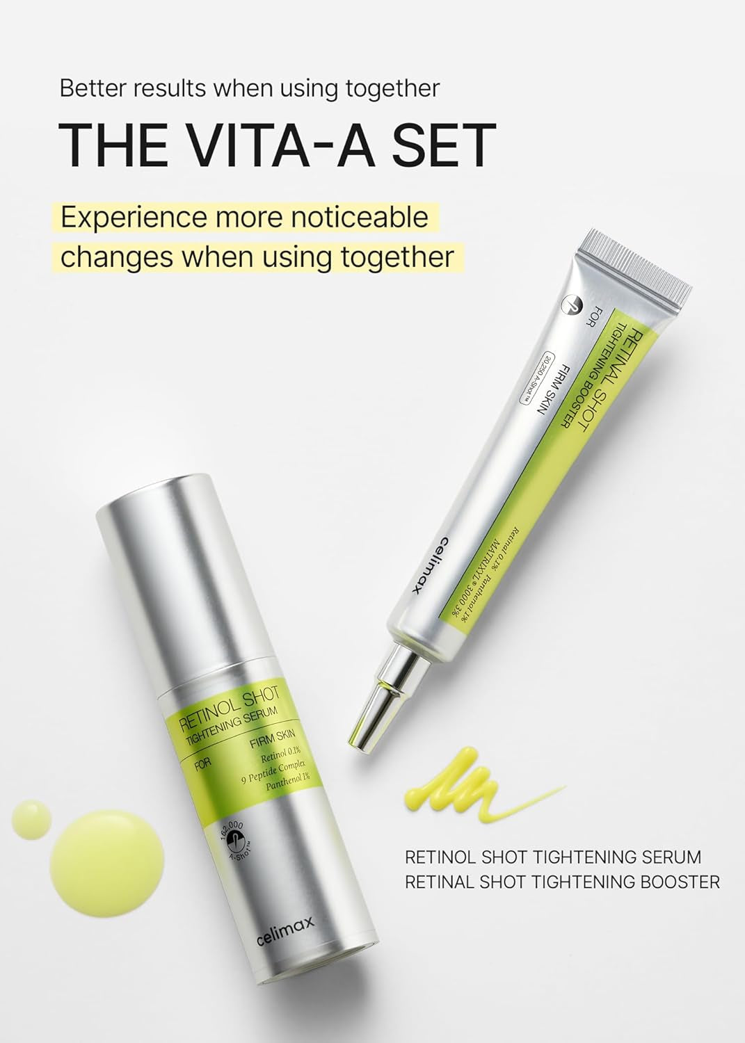 Celimax the Vita a Retinal Shot Tightening Booster | Pore Minimizer, Wrinkles & Fine Lines, Firmer Skin, 15Ml