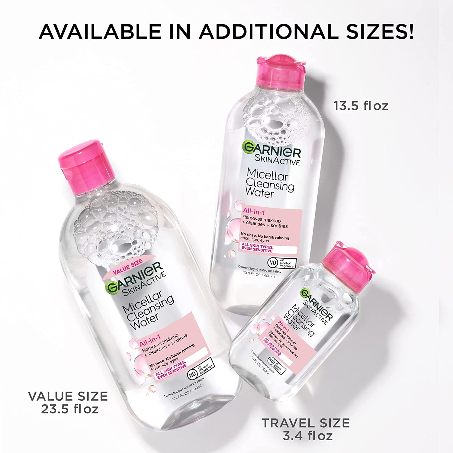 Garnier Micellar Water, Hydrating Facial Cleanser & Makeup Remover, Suitable for Sensitive Skin, Vegan, Cruelty Free, 13.5 Fl Oz (400Ml), 1 Count